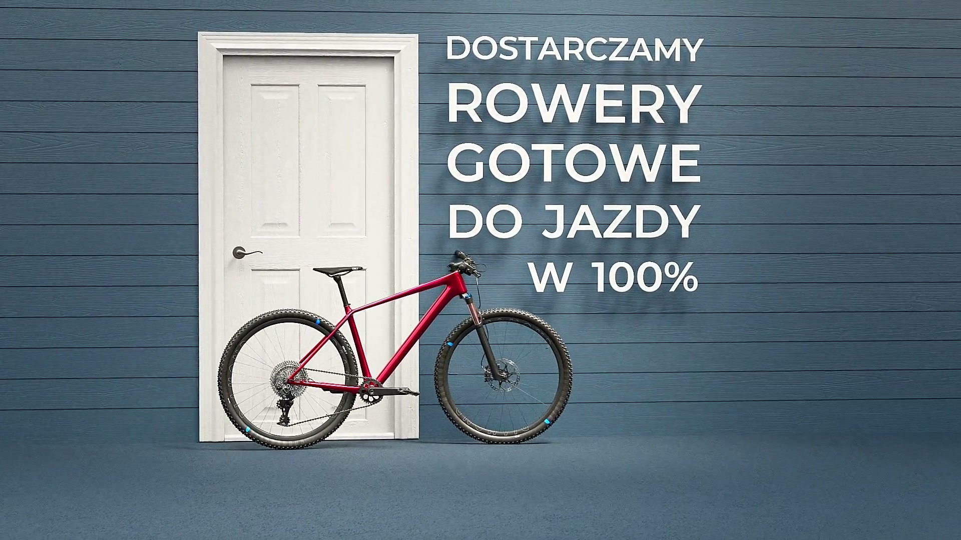 Ready-to-ride bicycle at the final delivery door